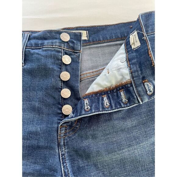 Madewell High Rise Denim ShortsSize 26 Buttons Casual Distressed Hem - Picture 14 of 16